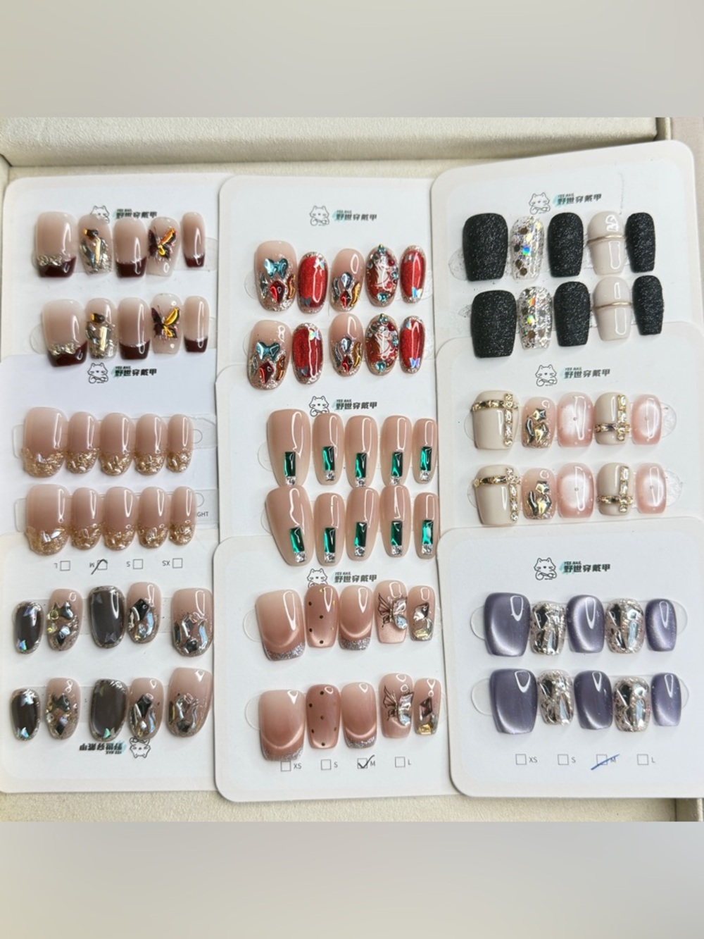Yes Handmade High Quality Press On Nails Reusable $10 Each Set/10Pcs Size M
